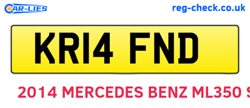 KR14FND are the vehicle registration plates.