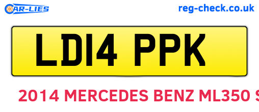 LD14PPK are the vehicle registration plates.