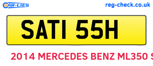SAT155H are the vehicle registration plates.