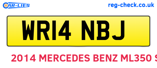 WR14NBJ are the vehicle registration plates.