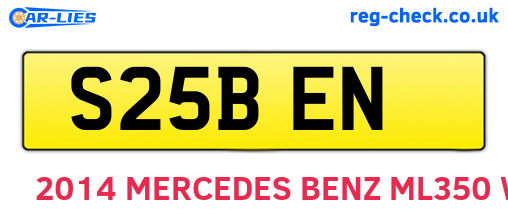 S25BEN are the vehicle registration plates.