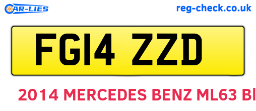 FG14ZZD are the vehicle registration plates.