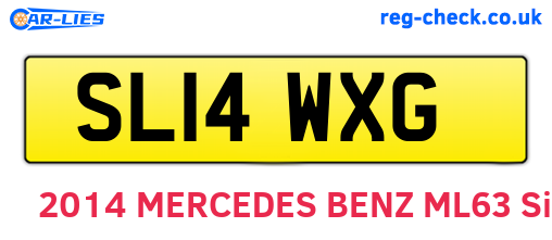 SL14WXG are the vehicle registration plates.