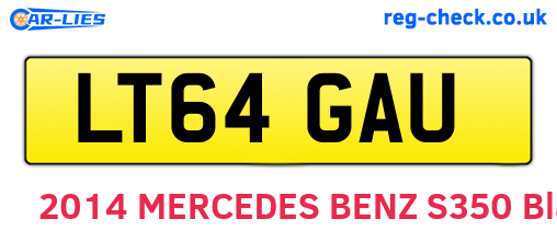 LT64GAU are the vehicle registration plates.