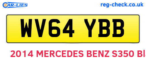 WV64YBB are the vehicle registration plates.