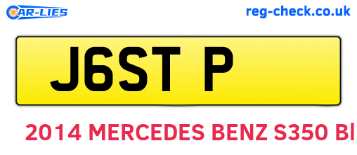 J6STP are the vehicle registration plates.