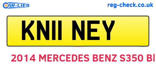 KN11NEY are the vehicle registration plates.