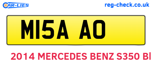M15AAO are the vehicle registration plates.