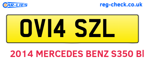 OV14SZL are the vehicle registration plates.