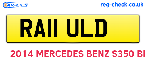 RA11ULD are the vehicle registration plates.