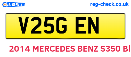 V25GEN are the vehicle registration plates.