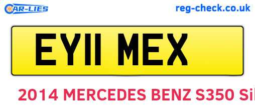 EY11MEX are the vehicle registration plates.