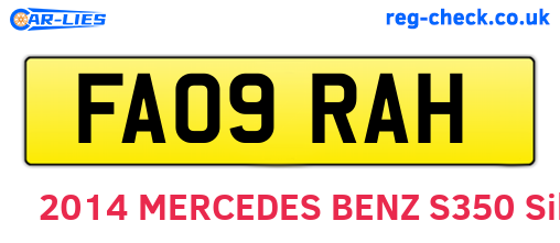 FA09RAH are the vehicle registration plates.