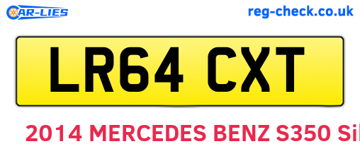 LR64CXT are the vehicle registration plates.