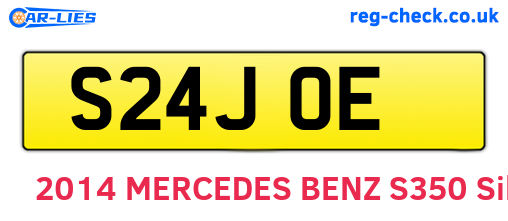 S24JOE are the vehicle registration plates.