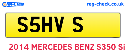 S5HVS are the vehicle registration plates.