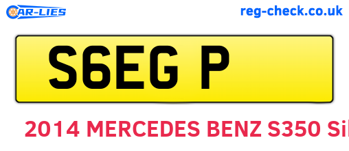 S6EGP are the vehicle registration plates.