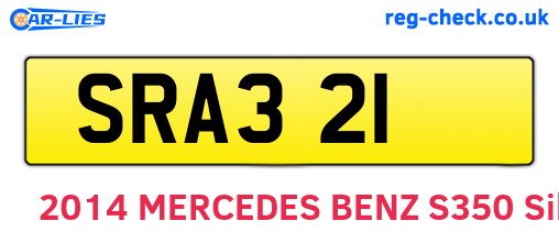 SRA321 are the vehicle registration plates.