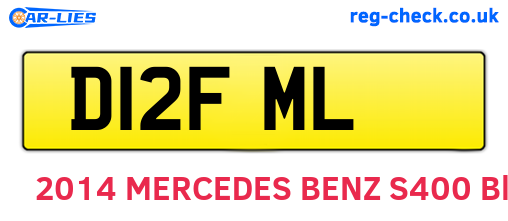 D12FML are the vehicle registration plates.