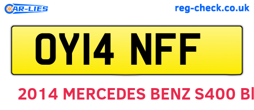 OY14NFF are the vehicle registration plates.