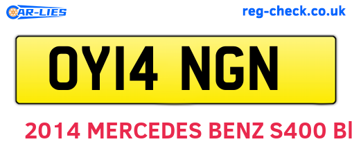 OY14NGN are the vehicle registration plates.