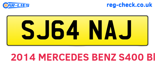 SJ64NAJ are the vehicle registration plates.