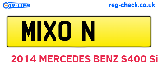 M1XON are the vehicle registration plates.