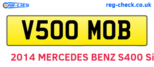 V500MOB are the vehicle registration plates.