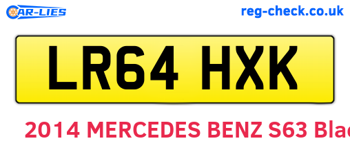 LR64HXK are the vehicle registration plates.