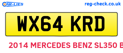 WX64KRD are the vehicle registration plates.