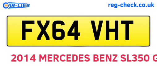 FX64VHT are the vehicle registration plates.