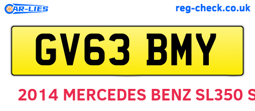 GV63BMY are the vehicle registration plates.