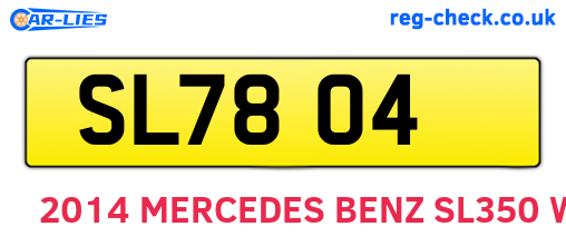 SL7804 are the vehicle registration plates.