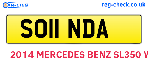 SO11NDA are the vehicle registration plates.