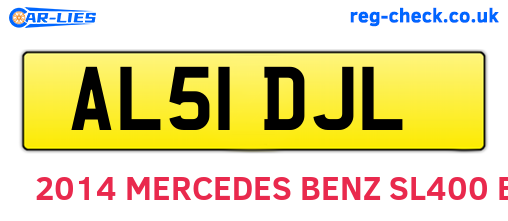 AL51DJL are the vehicle registration plates.