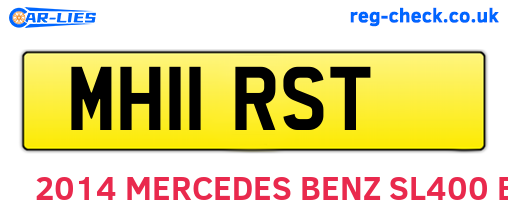 MH11RST are the vehicle registration plates.