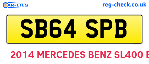 SB64SPB are the vehicle registration plates.