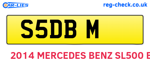 S5DBM are the vehicle registration plates.