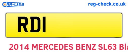 RD1 are the vehicle registration plates.