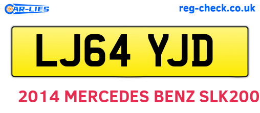 LJ64YJD are the vehicle registration plates.