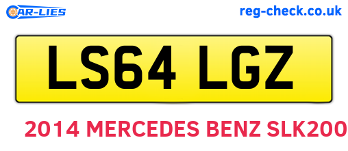 LS64LGZ are the vehicle registration plates.