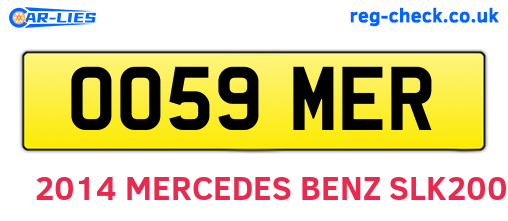 OO59MER are the vehicle registration plates.