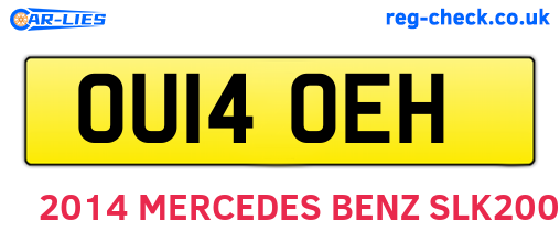 OU14OEH are the vehicle registration plates.