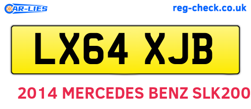 LX64XJB are the vehicle registration plates.