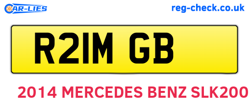 R21MGB are the vehicle registration plates.