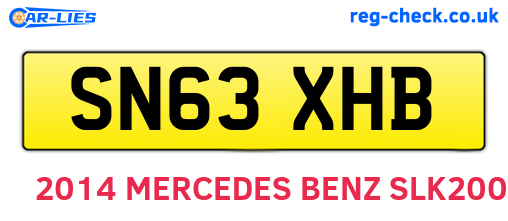 SN63XHB are the vehicle registration plates.