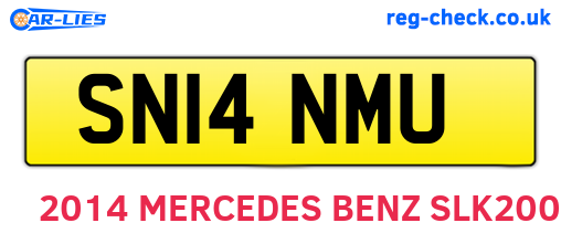 SN14NMU are the vehicle registration plates.