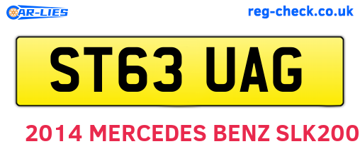 ST63UAG are the vehicle registration plates.