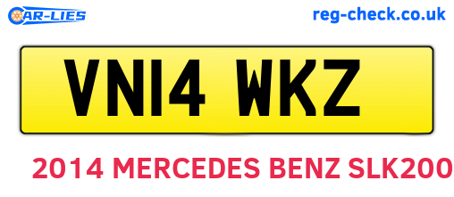 VN14WKZ are the vehicle registration plates.