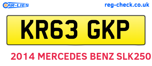 KR63GKP are the vehicle registration plates.